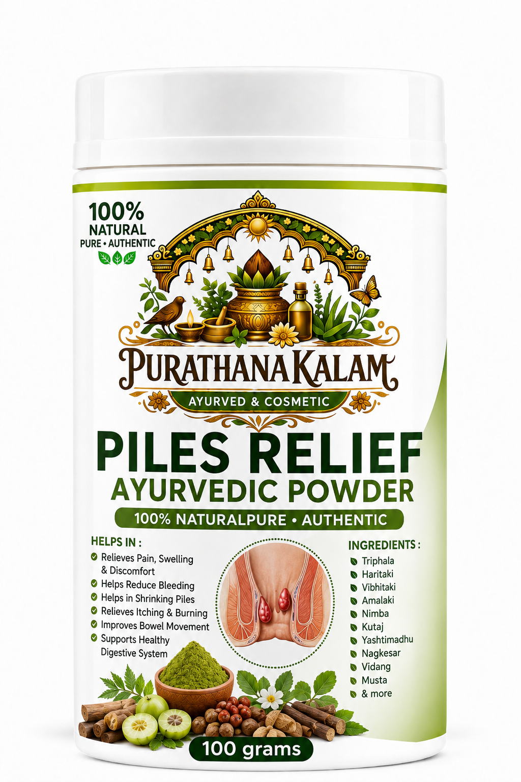 Purathana Kalam Piles Relief Powder 100 gm