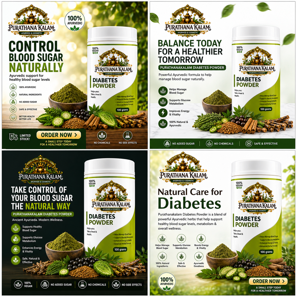 Purathana Kalam 100% Natural Supplement for Managing Blood Sugar