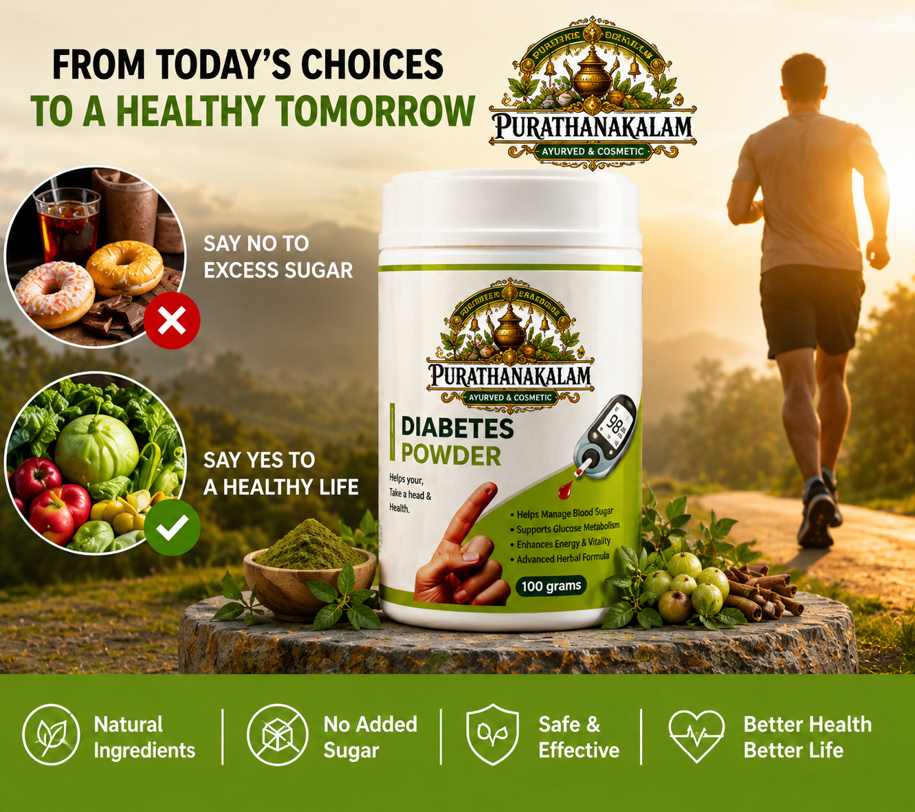 Purathana Kalam 100% Natural Supplement for Managing Blood Sugar