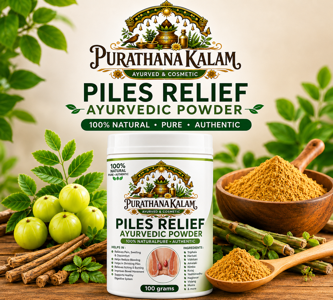 Purathana Kalam Piles Relief Powder 100 gm