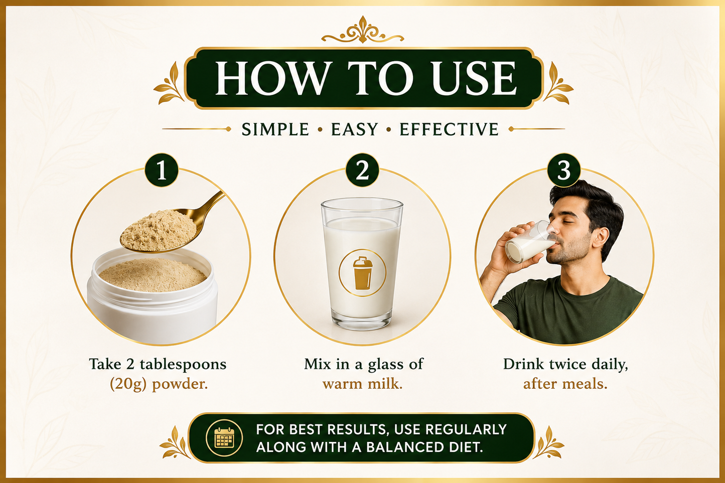 WEIGHT GAIN AYURVEDIC POWDER Ayurvedic Nutrition for Healthy Growth &amp; Strength 1OO gm