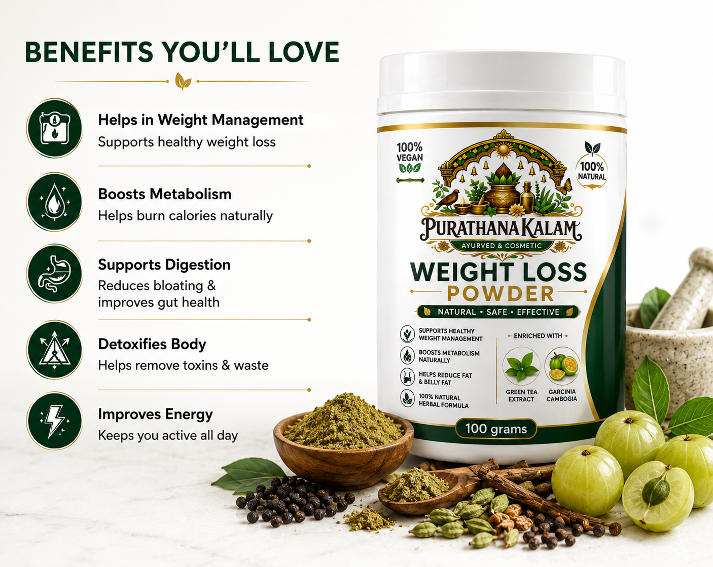 AYURVEDIC WEIGHT LOSS POWDER 100 gm